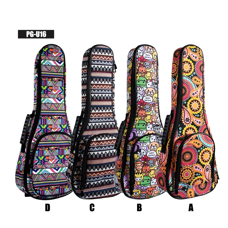 Pg-U16 Colorful Ukulele Foam Padded Bag for Soprano, Concert, Tenor Ukulele
