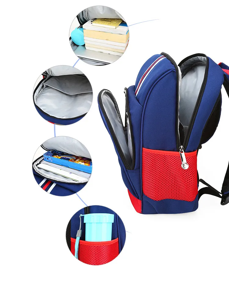 Primary Double Shoulder Student Children Child Pupils Kids School Satchel Schoolbag Backpack Pack Bag (CY9940)
