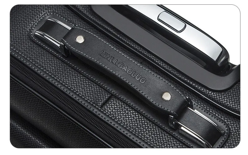 PU Wheeled Trolley Rolling Luggage Leisure Business Travel Boarding Bag Suitcase Pack Case (CY9932)