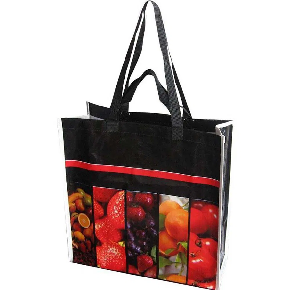 Qingdao Factory Gots Oekotex 100 Hot Selling Blue Cmyk Printing Long Nylon/Polyester Handle PP Woven Bag with Lamination
