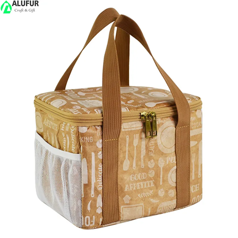 Reusable DuPont Tyvek Paper Thermal Cooler Tote Bag Made of DuPont