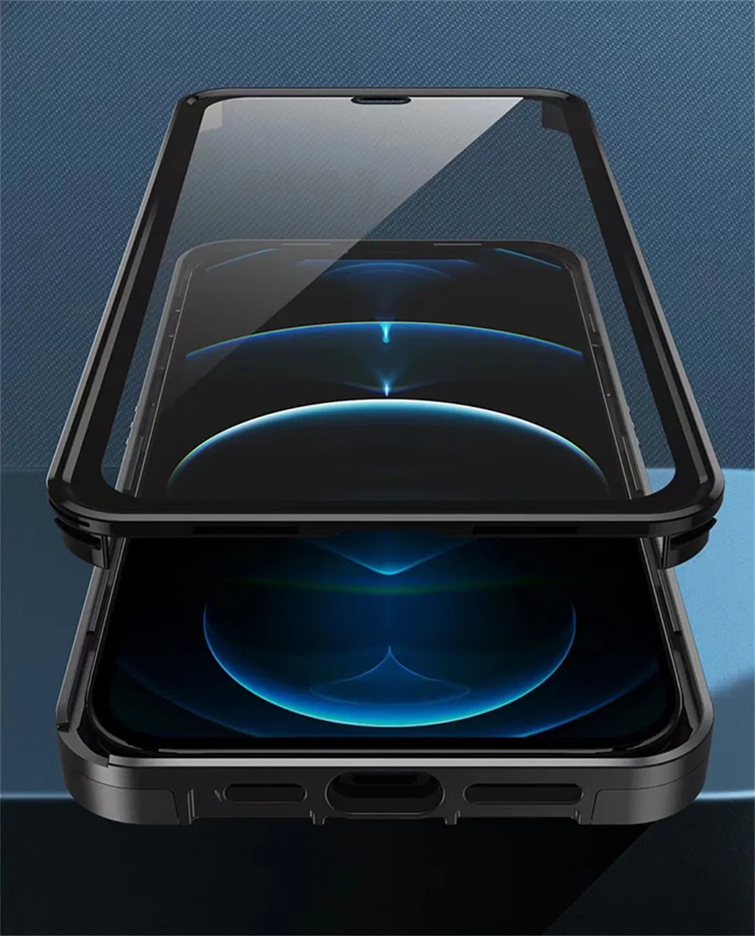 Rugged Shield PC TPU Kickstand Ring Holder Case for iPhone 13 PRO Max