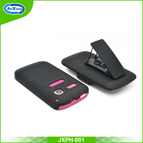 Shockproof Hybrid Armor Rubber Belt Clip Hard Stand Case Cover for Alcatel Pixi 4/ 4034A