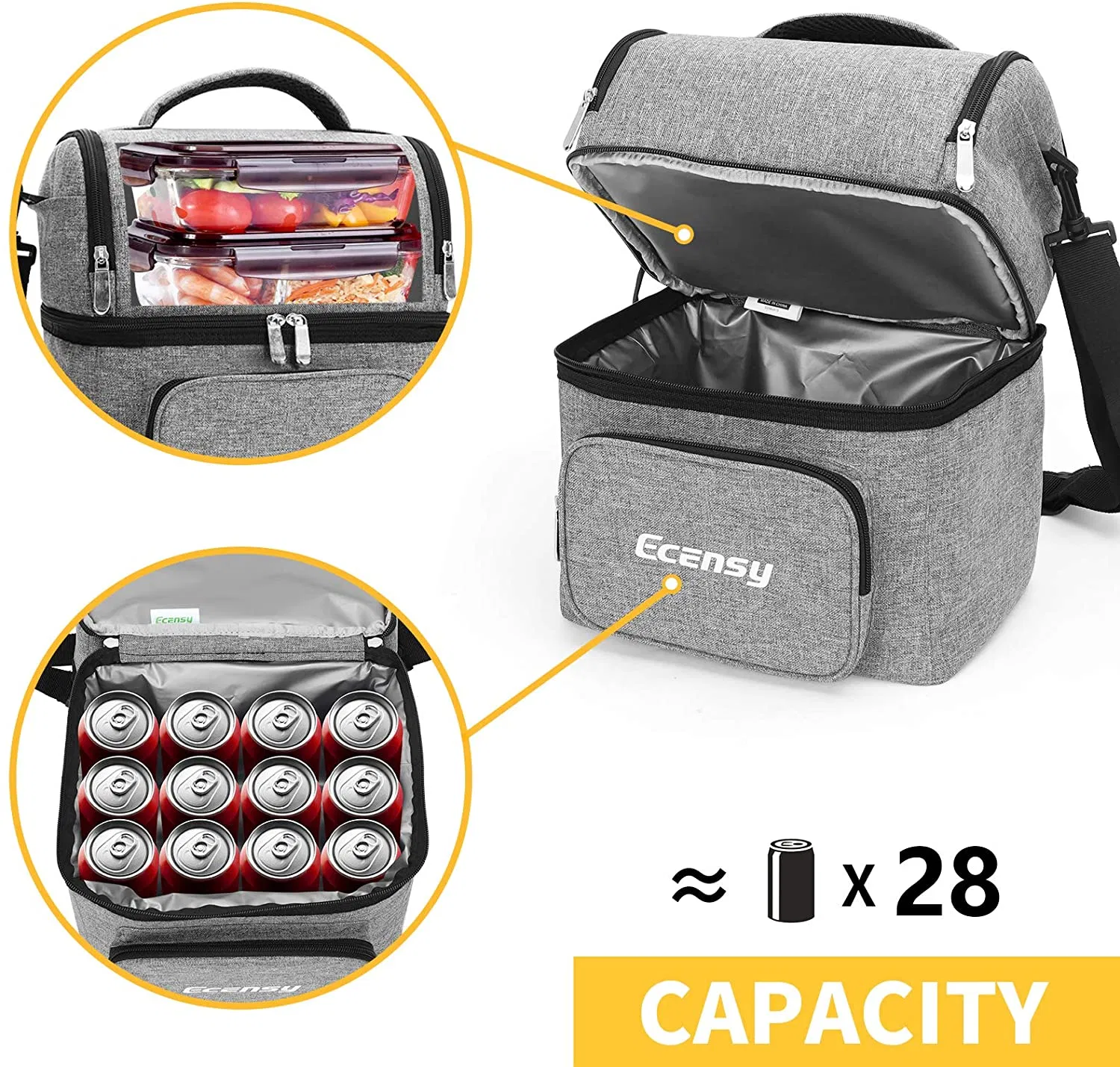 Soft Insulated Travelling Cooler Bag Leakproof for Camping Picnic Trip