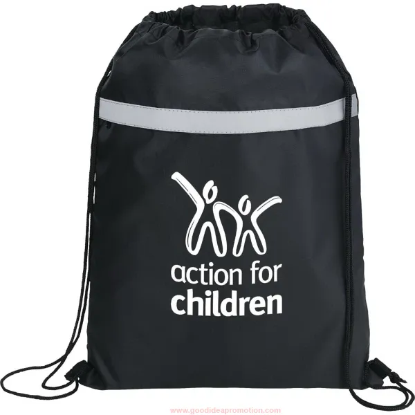 The Reflecta Drawstring Cinch Backpack, Promotional Gift Bag, Polyester Bag, Sport Bag