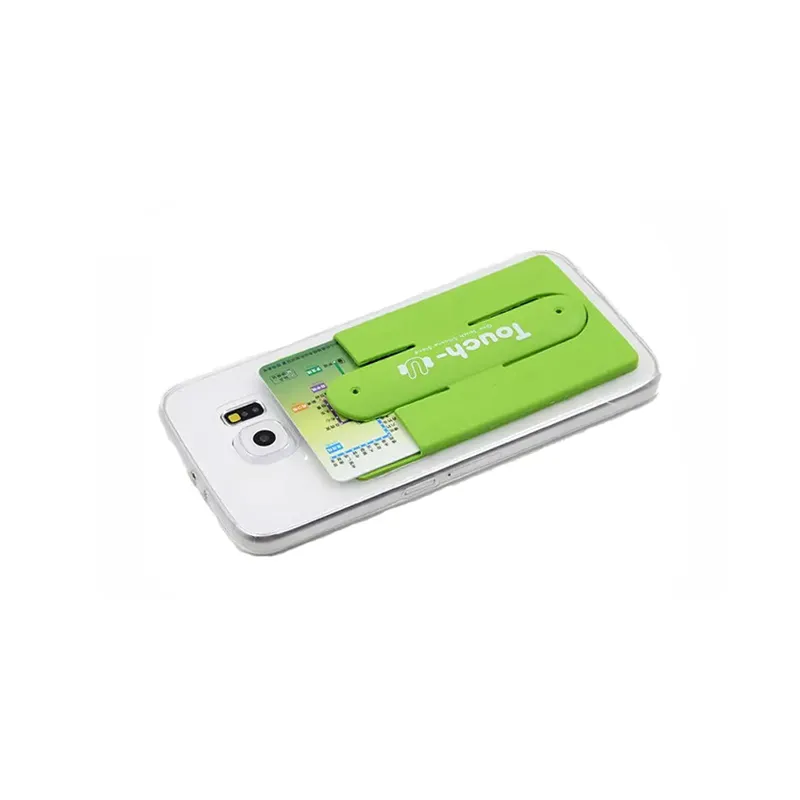 Unisex Fashion Silicone Mobile Phone Back Card Holder Wallet Elastic Cellphone Pocket Adhesive Sticker Accessory