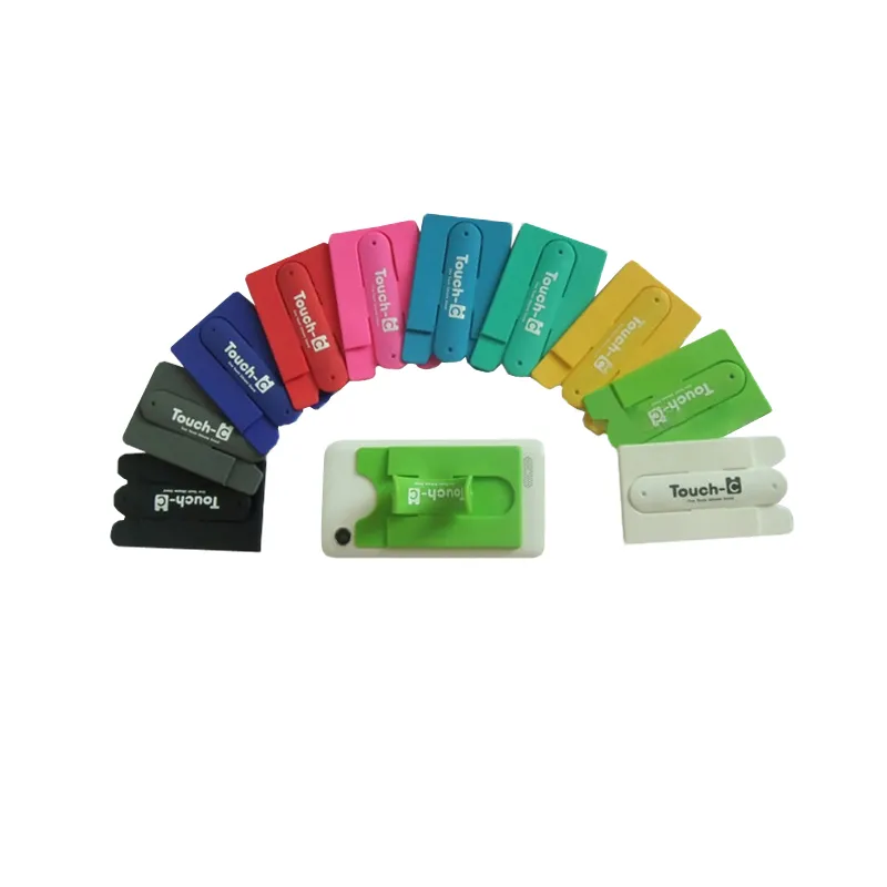 Unisex Fashion Silicone Mobile Phone Back Card Holder Wallet Elastic Cellphone Pocket Adhesive Sticker Accessory
