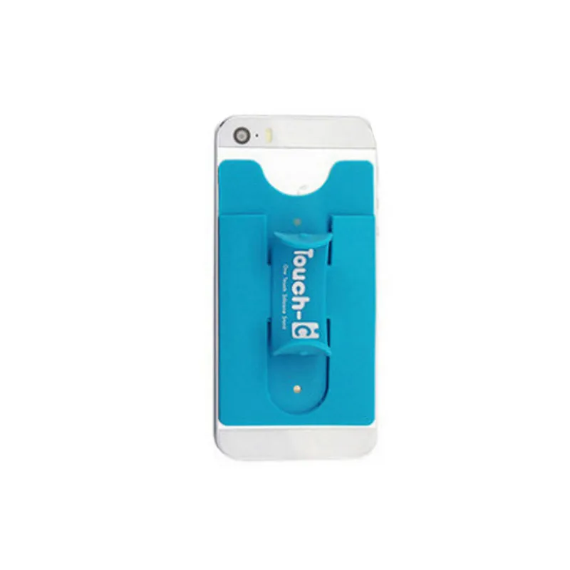 Unisex Fashion Silicone Mobile Phone Back Card Holder Wallet Elastic Cellphone Pocket Adhesive Sticker Accessory