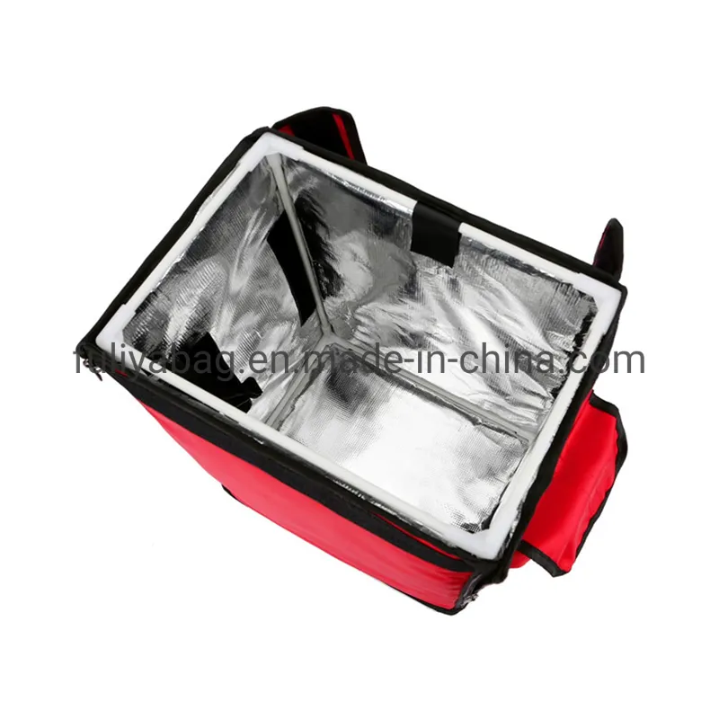 Water Resistant Thermal Backpack Large Capacity Insulated Pizza Delivery Bag Food Delivery Backpack Heat Insulated Backpack for Restaurant