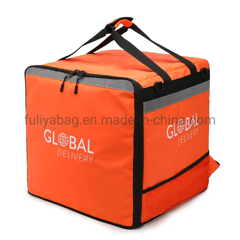 Waterproof Pizza Backpack Thermal Food Delivery Backpack with Shoulder Strap with Cup Holder Bag for Delivery Drivers, Catering, Restaurant