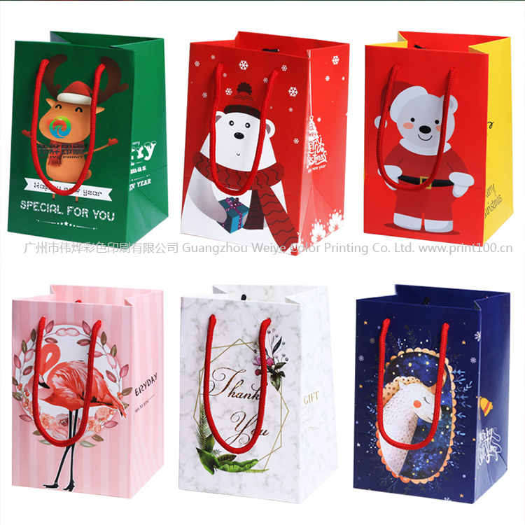 Wholesale Colorful Present Shopping Custom Printing Paper Packaging Gift Bag