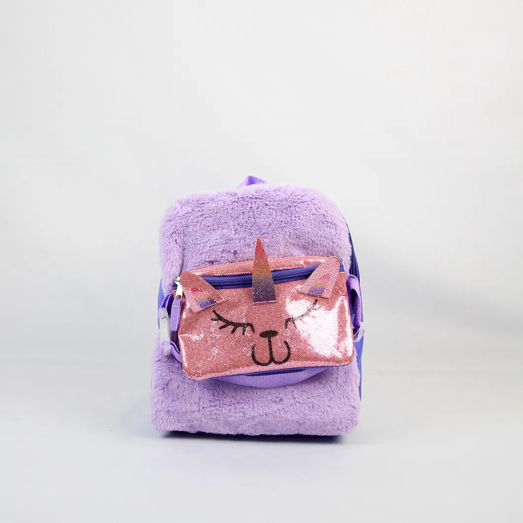 Wholesale High Quality Children Cartoon Children Cotton Pile Schoolbag