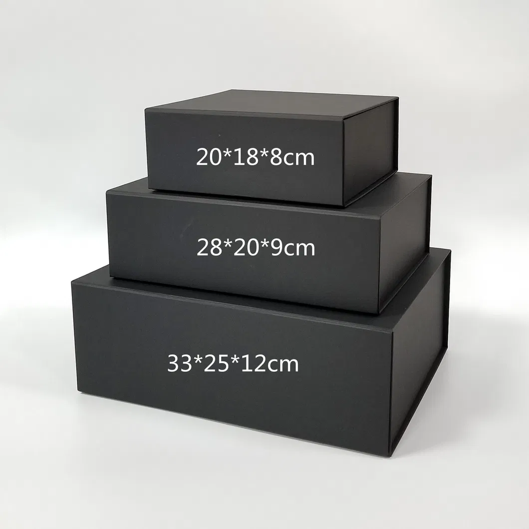 Wholesale Large Black Custom Logo Cardboard Packaging Cajas Box with Logo Luxury Magnetic Paper Gift Box